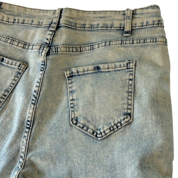 Womens Bootcut Jeans Light Wash Acid Wash Denim Size L - Picture 9 of 9